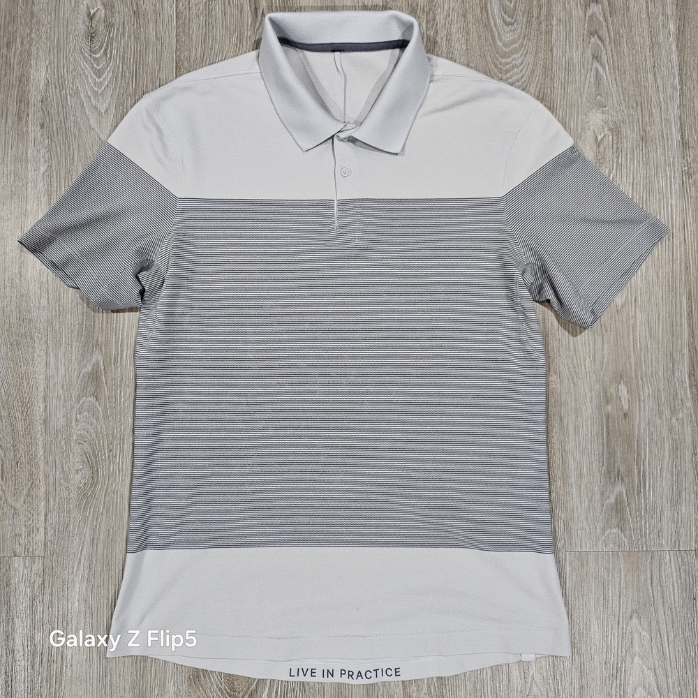 Lululemon Athletica Two-Tone Gray Polo Shirt